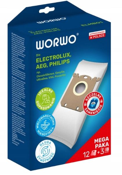 12x Worki do odkurzacza ELEKTROLUX PHILIPS S-BAG zdjęcie 2