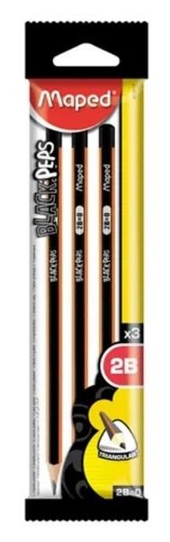 Ołówek Blackpeps 2B 3szt MAPED zdjęcie 1