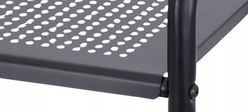 Regał łazienkowy metalowy czarny słupek szafka 3 półki do łazienki na Arena.pl