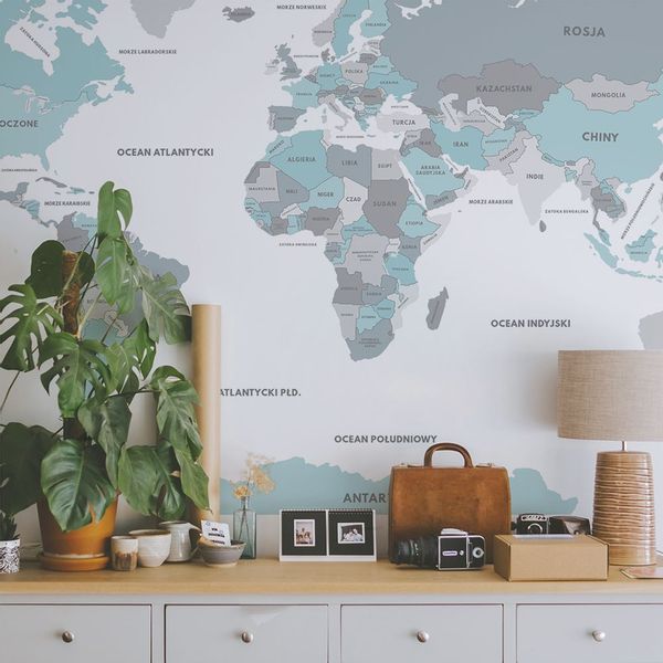 Tapeta Mapa W23 270 cm płótno zdjęcie 3