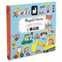 Układanka magnetyczna Janod Magneti'stories dla dzieci Plac Budowy 3+