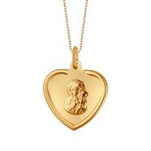 złoty medalik serce matka boska częstochowska 333