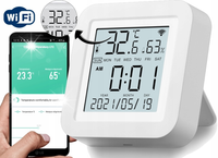 STACJA POGODOWA WIFI LCD CZUJNIK TEMPERATURY WILGOTNOŚCI LTC
