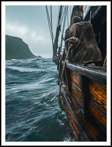 Plakat 75x100cm Statek na Falach zdjęcie 3