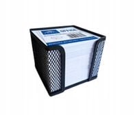 Przybornik organizer biurowy z białymi karteczkami 95x95x80mm CZARNY