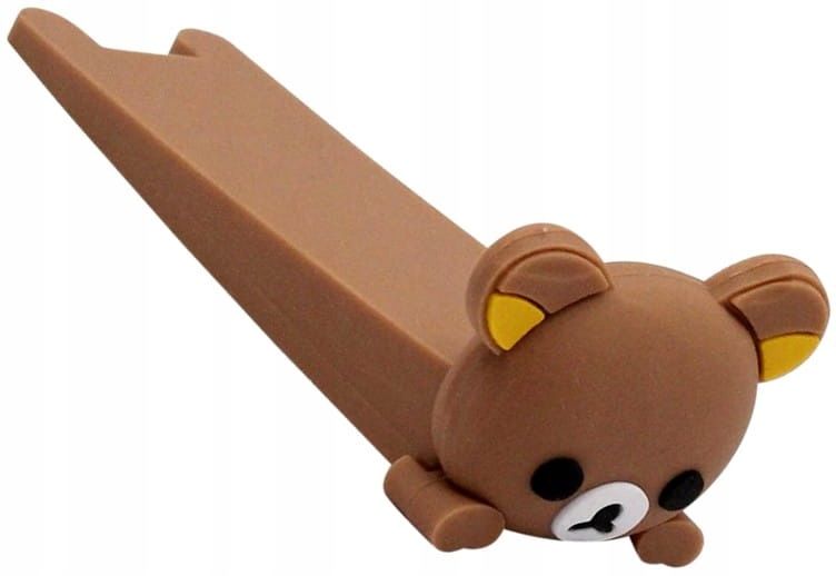 Klin Plastikowy Blokada Stoper Do Drzwi Brązowy zdjęcie 1