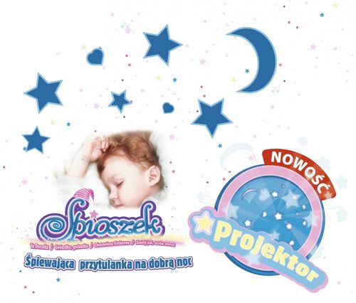 MIŚ ŚPIOSZEK Z PROJEKTOREM BEŻOWY ŚPIEWA KOŁYSANKI ŚLICZNY na Arena.pl