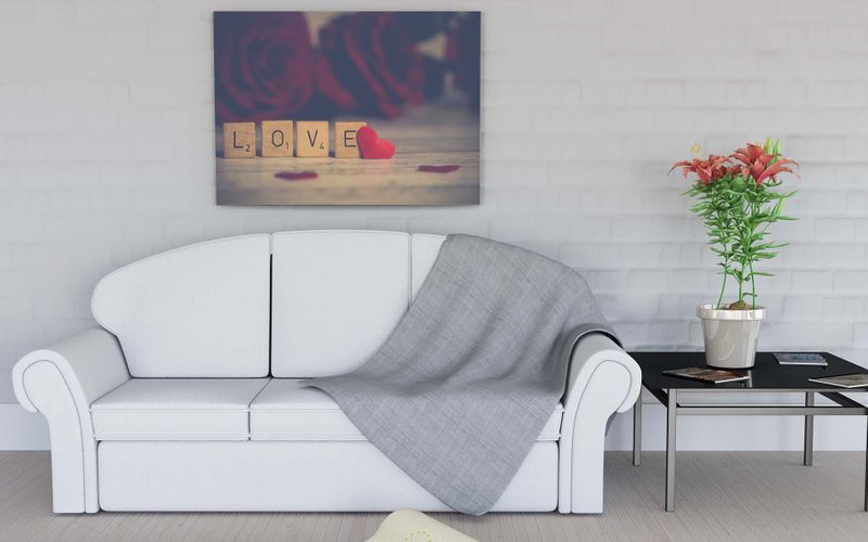 Foto obraz na płótnie "LOVE - kostki" 40x30 zdjęcie 1