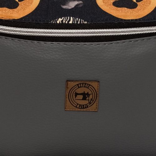 Torebka-Nerka Szara z Motywem Psich Łapek – 3w1 Handmade na Arena.pl