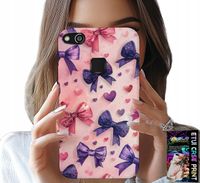 ETUI DO HUAWEI P10 LITE - KOLOROWE WSTĄŻKI WSTĄŻKA WZORY + SZKŁO