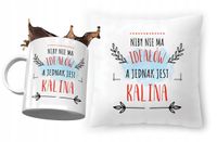 Zestaw Dla Kaliny Poduszka + Kubek Na Prezent Z Nadrukiem Ze Zdjęciem