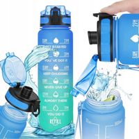 Butelka Bidon z ustnikiem na wodę motywacyjny Ombre 1l Granat z