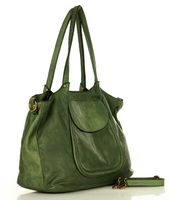 MARCO MAZZINI Torebka skórzana shopper bag ispirato dalla natura brąz