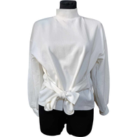 Ciepły Golf Damski Bawełna Klasyczny Wygodny Biały Rozmiar S