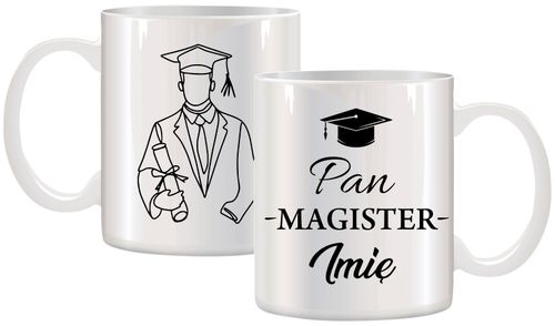 KUBEK PREMIUM Z NADRUKIEM PREZENT PAN MAGISTER IMIĘ ORYGINALNY UPOMINEK na Arena.pl