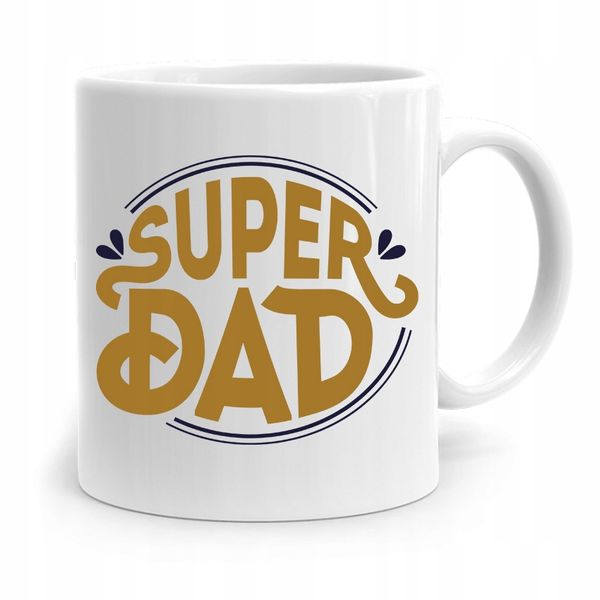 Kubek Na Dzień Ojca Dla Taty Super Dad Prezent Z Nadrukiem Ze Zdjęciem zdjęcie 1