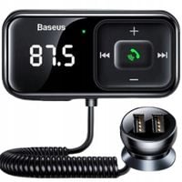 BASEUS TRANSMITER FM BLUETOOTH ŁADOWARKA SAMOCHODOWA 2x USB AUX SD
