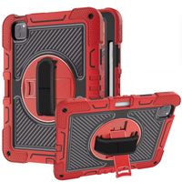 Etui do iPad Pro 3/2/1 11" z Podstawką i Paskiem na Ramię Czerwone