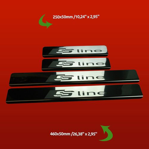 Listwa progowa AUDI A1 8X SLINE Stal nierdzewna 304 połysk 4szt na Arena.pl