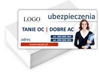 Wizytówki firmowe reklamowe 100szt różne wzory duży wybór UBEZPIECZENIA