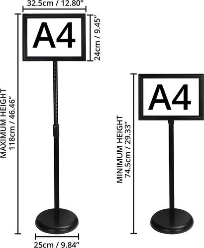 Czarny Regulowany Stojak Pulpit Z Oprawką A4 na Arena.pl