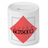 Dla Tirowca Kierowcy Skarbonka Super Trucker Z Nadrukiem Ze Zdjęciem