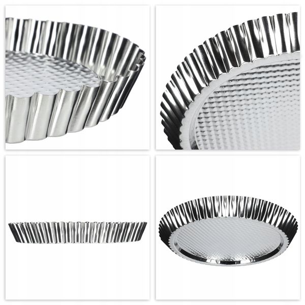 BLACHA OKRĄGŁA FORMA DO PIECZENIA TARTY CIAST 28cm zdjęcie 7
