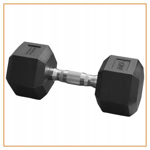 HANTLA HEX - HANTLE ŻELIWNE STALOWE GUMOWANE - 10 kg - PROFESJONALNE na Arena.pl