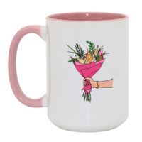 Duży Biało-Różowy 450 ml