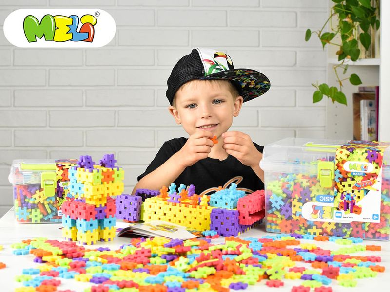 Klocki WAFLE Meli Basic 500 elem. Travel Box 50003 zdjęcie 5
