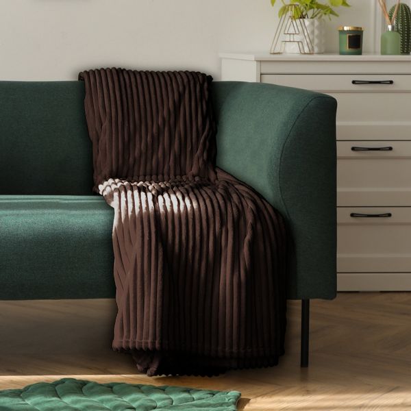 Miękki Koc Pluszowy 200X220 Pati Brąz zdjęcie 2