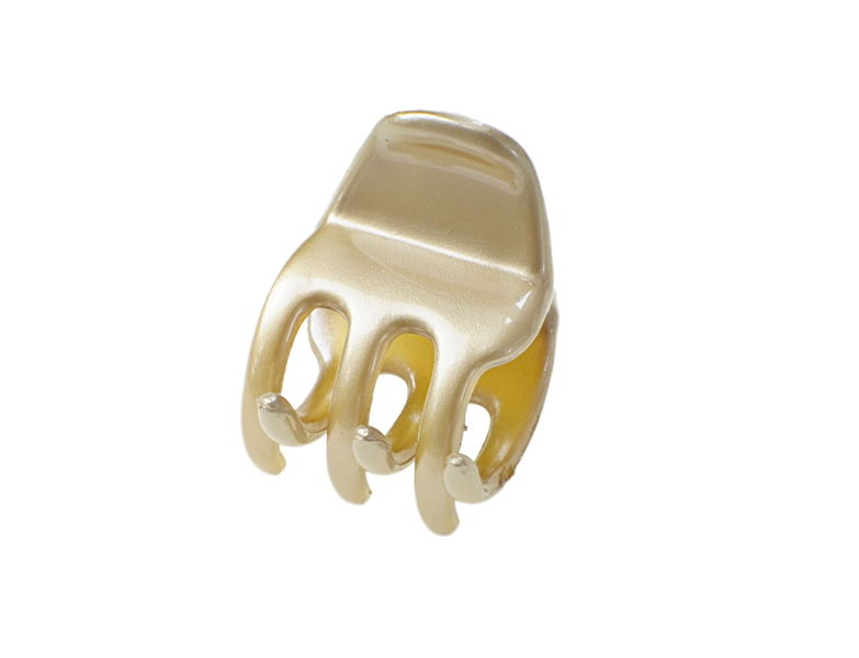 Francuska spinka do włosów beżowa 2x3 cm zdjęcie 1