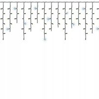 LAMPKI SOPLE CHOINKOWE 300LED KURTYNA ŚWIETLNA FLASH ZEW/WEW CIEPŁY BIAŁY