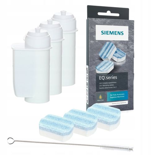 TZ80002 Siemens tabletki + filtry do ekspresu EQ5 EQ6 EQ8 EQ9 + szczoteczka na Arena.pl