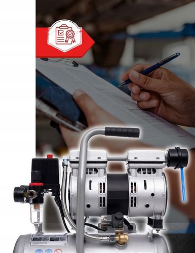 SPRĘŻARKA KOMPRESOR BEZOLEJOWY MOCNY WYDAJNY 6L 550W DWA TŁOKI R2 10 BAR na Arena.pl