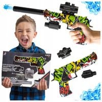 BEZPIECZNY pistolet karabin automat ELEKTRYCZNY KULKI ŻELOWE OKULARY LASER