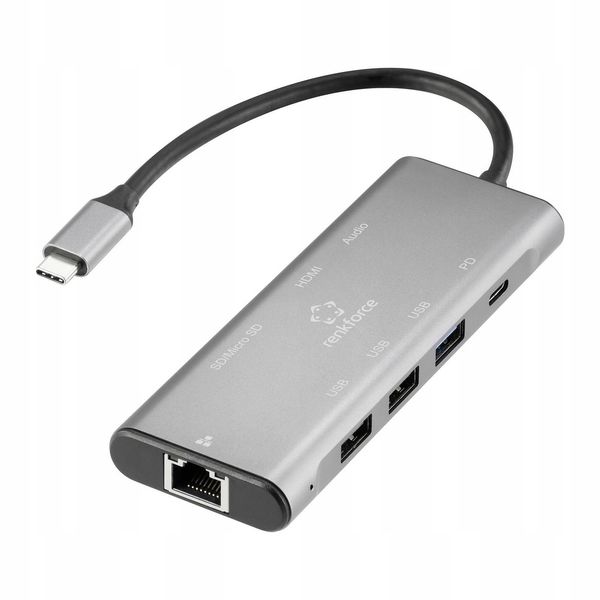 Stacja dokująca USB C HUB ADAPTER SD Przejściówka z USB do HDMI 4K zdjęcie 1