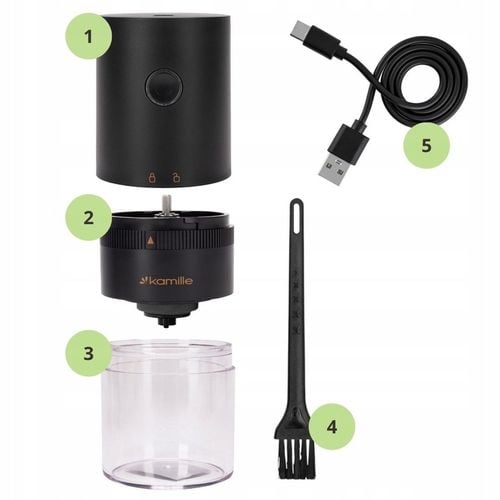 MŁYNEK ELEKTRYCZNY BEZPRZEWODOWY DO MIELENIA KAWY ŻARNOWY na USB na Arena.pl