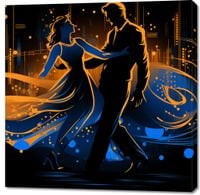 Obraz 100x100cm Taniec w Świetle Nocnej Aury