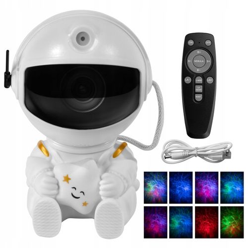 PROJEKTOR GWIAZD Lampka Nocna Astronauta Magic 20 8 TRYBÓW RGB na Arena.pl