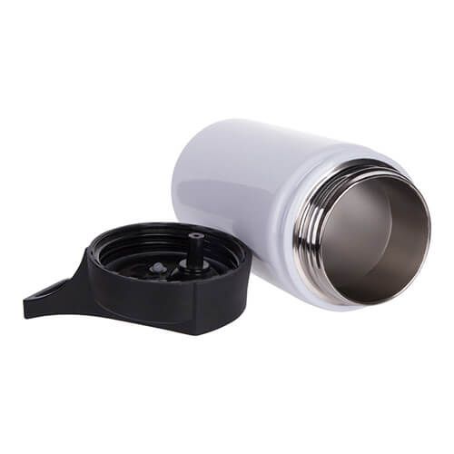 Bidon ze stali nierdzewnej 350 ml ze sportowym ustnikiem do sublimacji - biały na Arena.pl