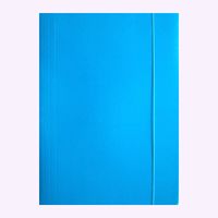teczka jednobarwna błyszcząca z gumką A4 niebieska