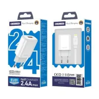 jellico ładowarka sieciowa eu01 2.4a 12w 1xusb + kabel lightning biały