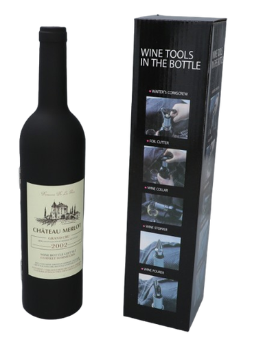 Zestaw Do Wina W Kształcie Butelki Do Wina Na Prezent 5w1 Gentelo na Arena.pl