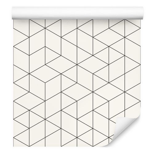 Tapeta Do Salonu SZEŚCIANY Wzór Geometryczny 3D na Arena.pl