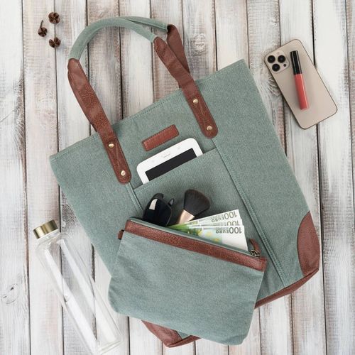 torebka damska shopper duża na ramię z dodatkową kosmetyczką wegańska na Arena.pl