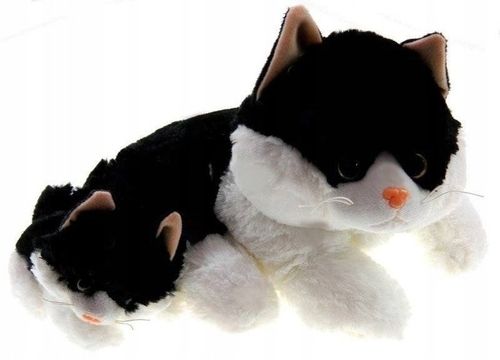 INTERAKTYWNY KOT W POSŁANKU Reaguje na Dotyk + KOTEK 2 kotki na Arena.pl