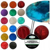 Barwnik Perłowy do żywicy epoksydowej Zestaw 15szt epoksydowa krystaliczna