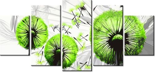 70CM 150CM OBRAZ 5 ELEM DMUCHAWCE KOLORZE LIMONKI ŚCIENNY na Arena.pl