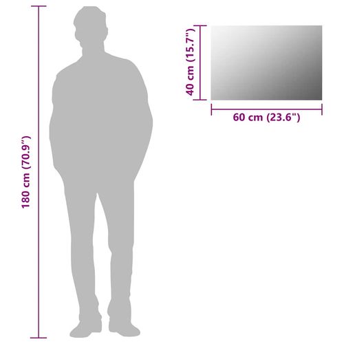 Lustro ścienne, 60 x 40 cm, prostokątne, szklane na Arena.pl